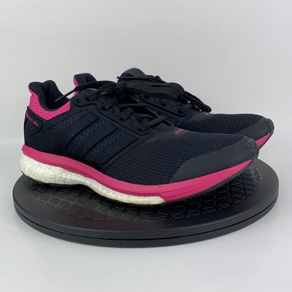 Adidas Boost Supernova Glide 8 Black/Pink Running Shoes AF6557 Women's Size 9 - Picture 3 of 12